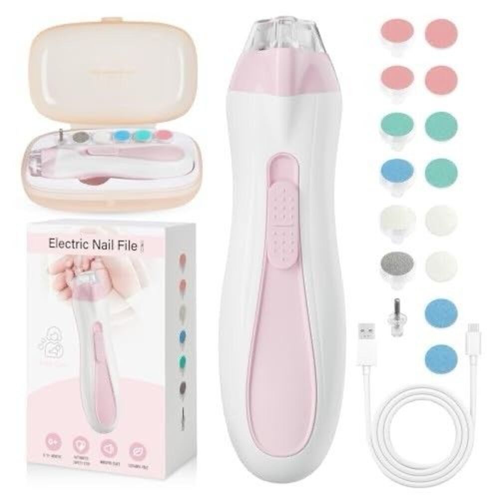 Electric Baby Nail File Clippers Fingernails Toes Care for 0-12 Months